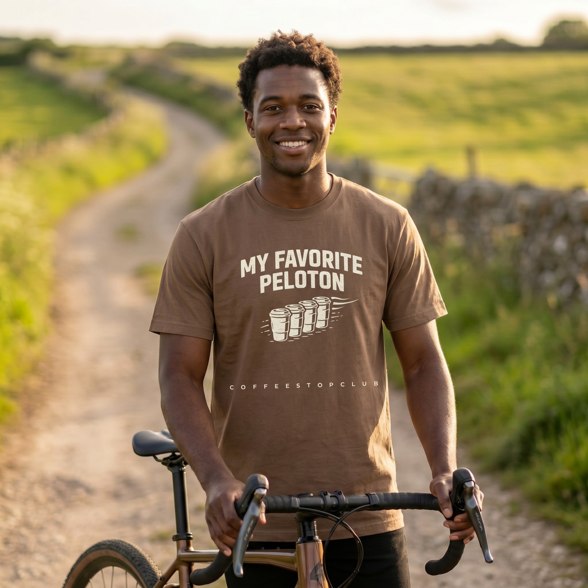 Favorite Peloton T‑Shirt — Espresso lifestyle