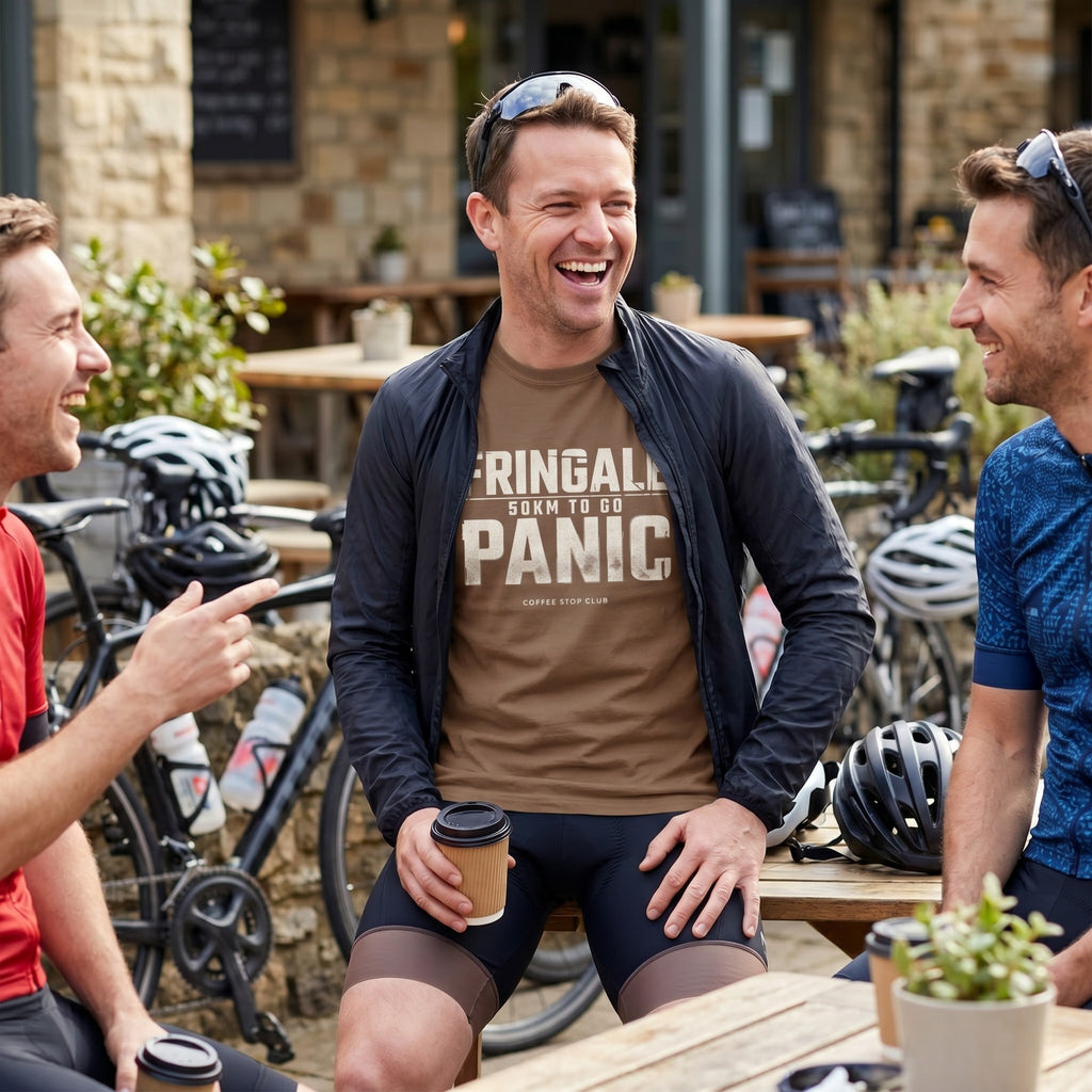 Fringale Bonk Tour T‑Shirt — Espresso lifestyle