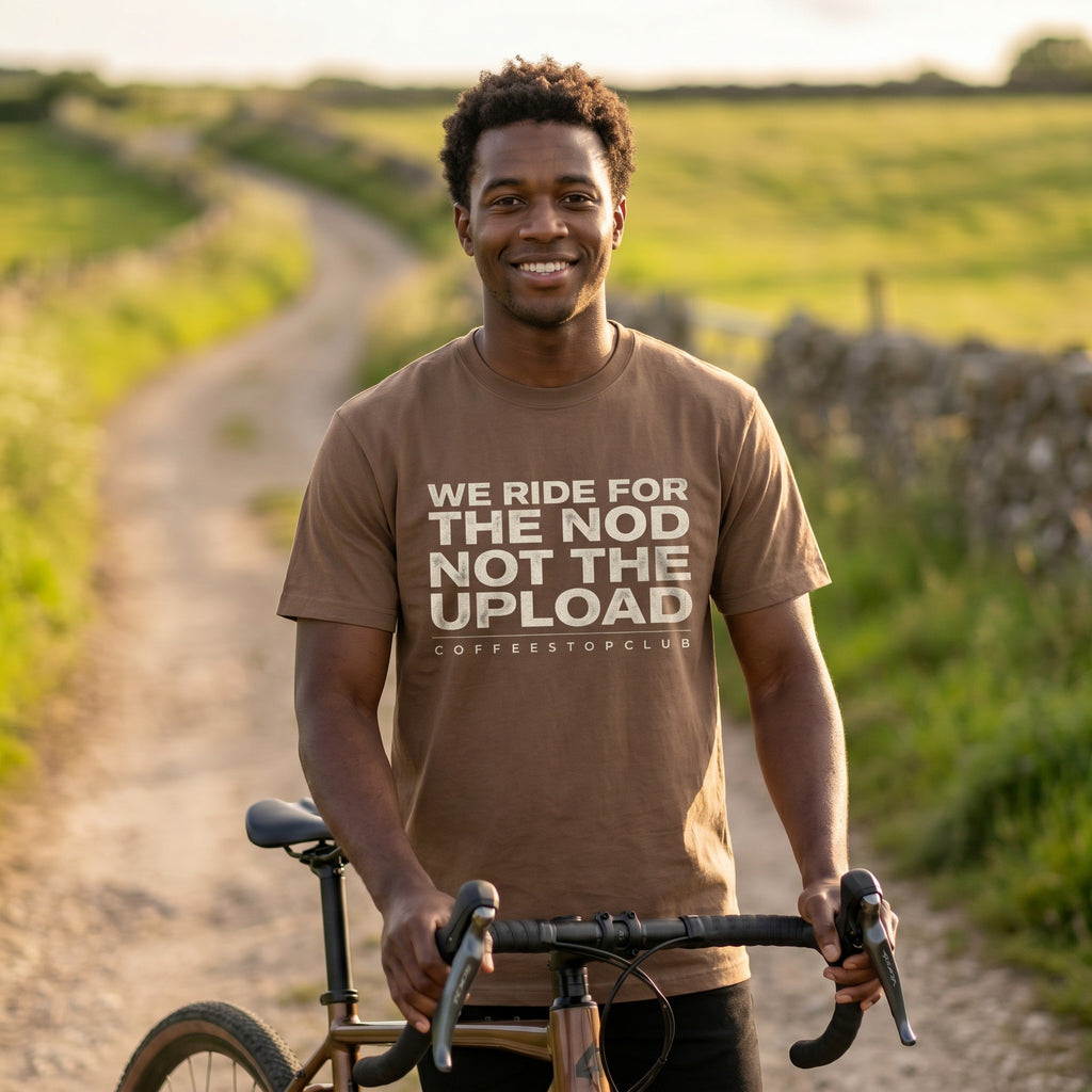 We Ride For The NOD T‑Shirt — Espresso lifestyle