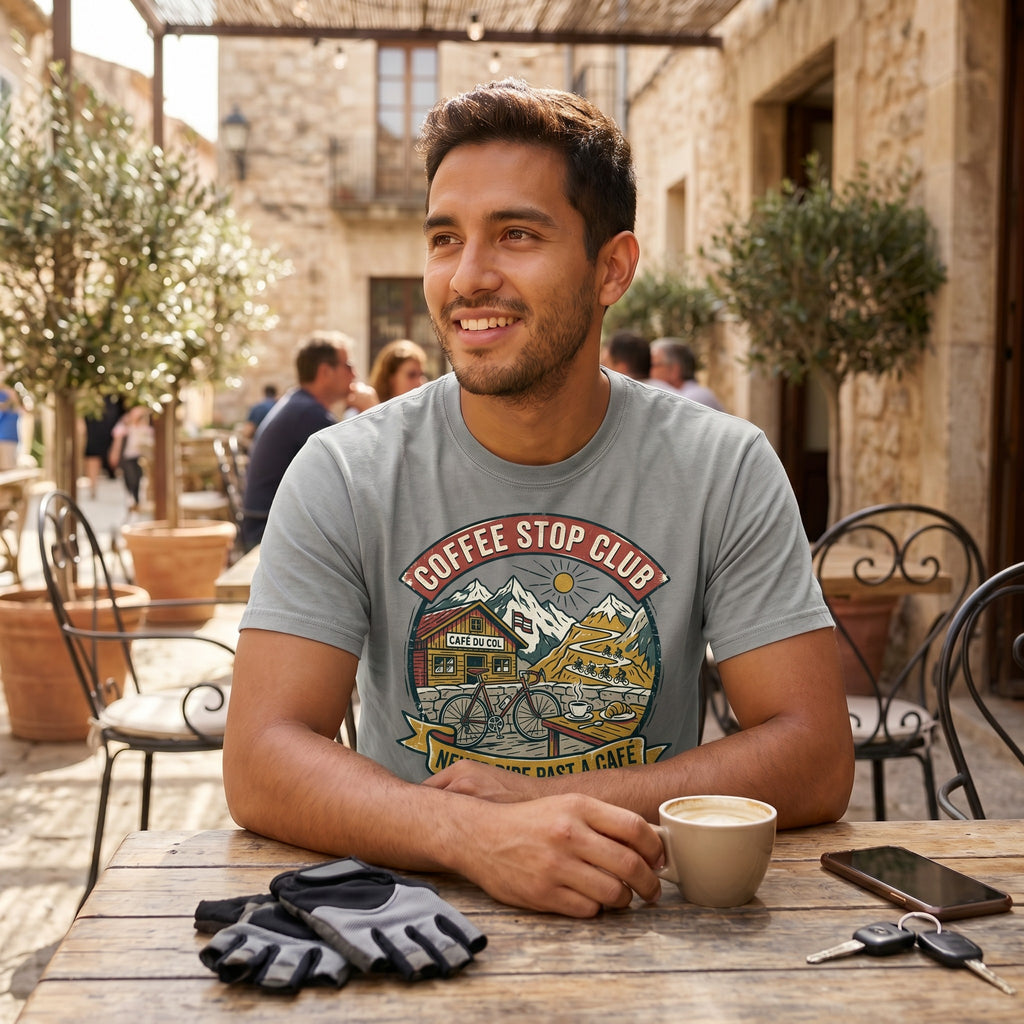 Never Pass a Café T‑Shirt — Granite lifestyle