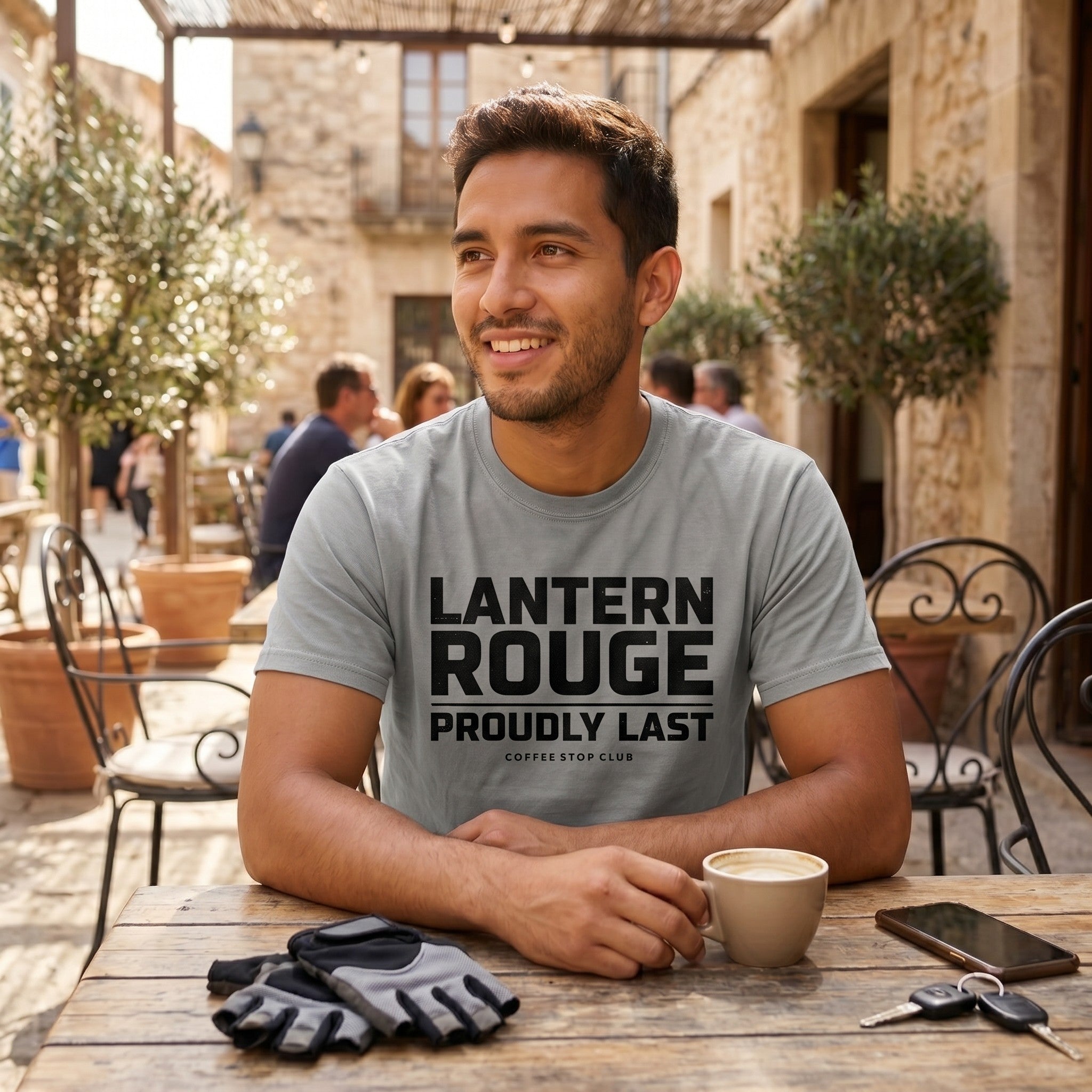 Lanterne Rouge Cycling T‑Shirt — Granite lifestyle