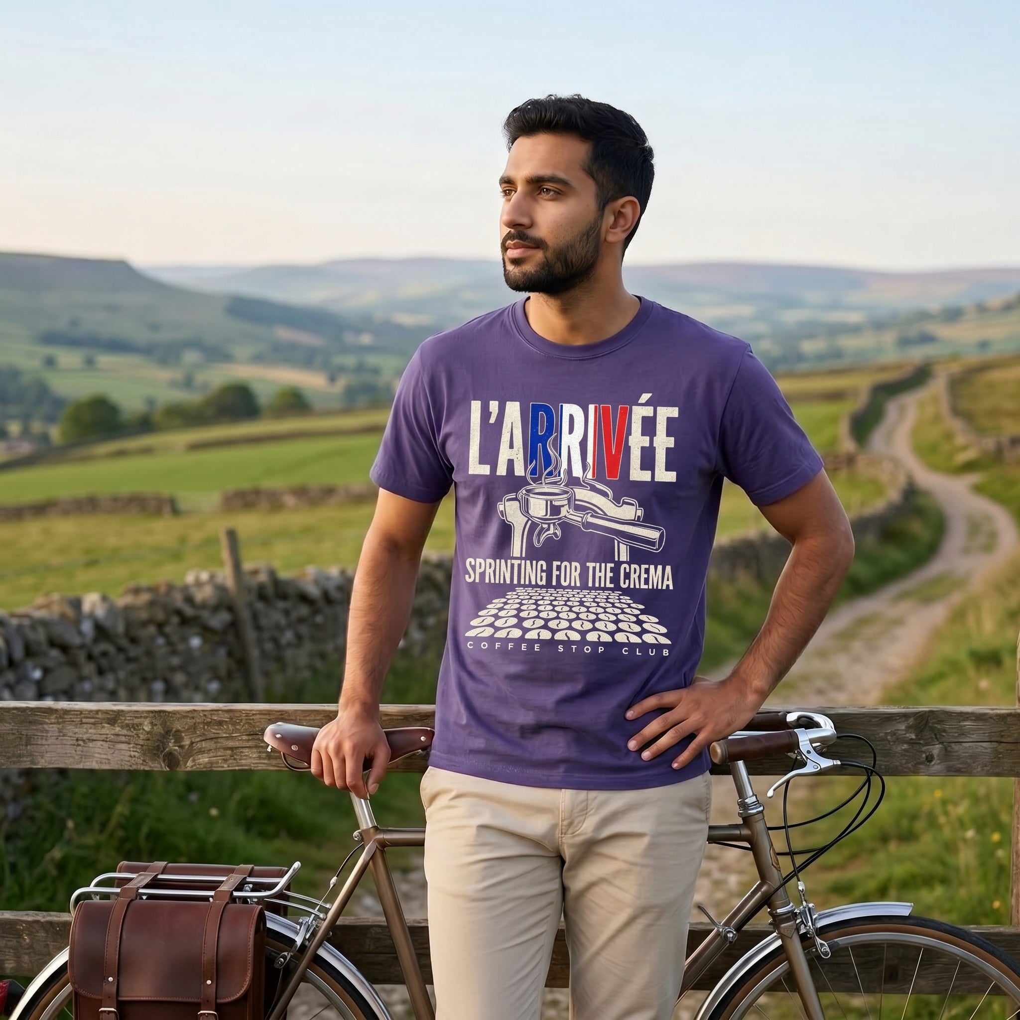 L'Arrivée TdF Cycling T-Shirt — Grape lifestyle