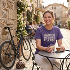 Freewheeling Life T‑Shirt — Grape lifestyle