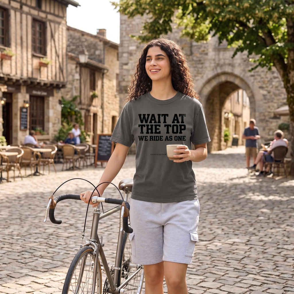 Wait at the Top T‑Shirt — Graphite lifestyle