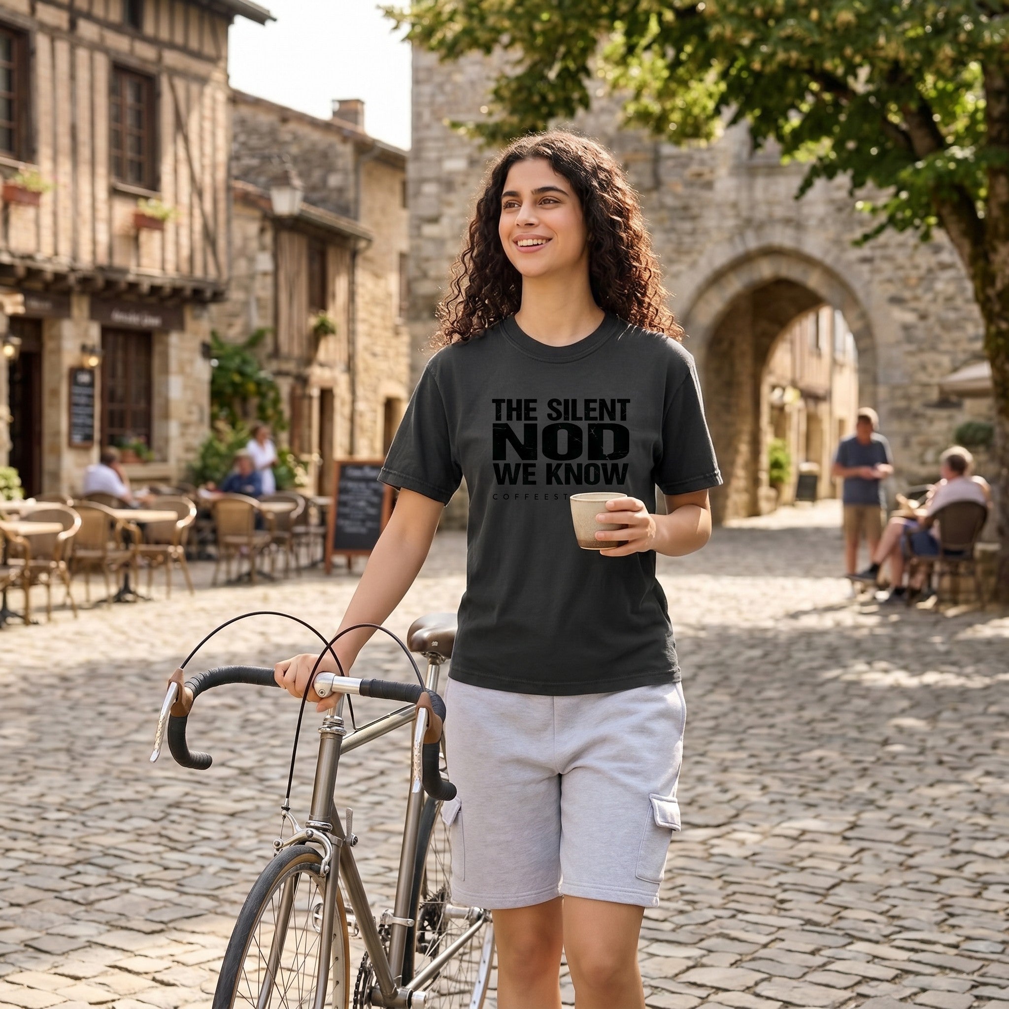 Silent Nod T‑Shirt — Graphite lifestyle
