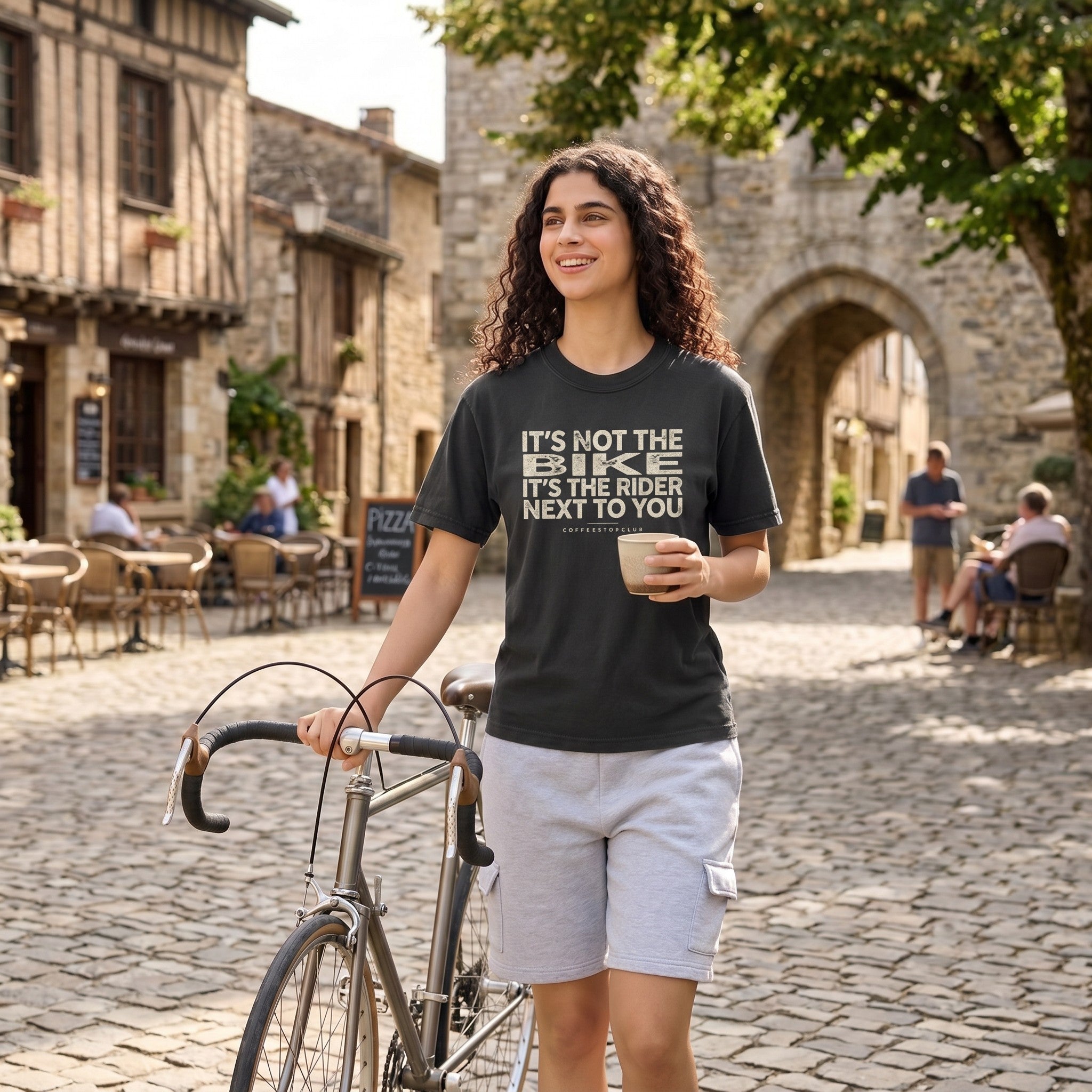 It's Not The Bike T‑Shirt — Graphite lifestyle