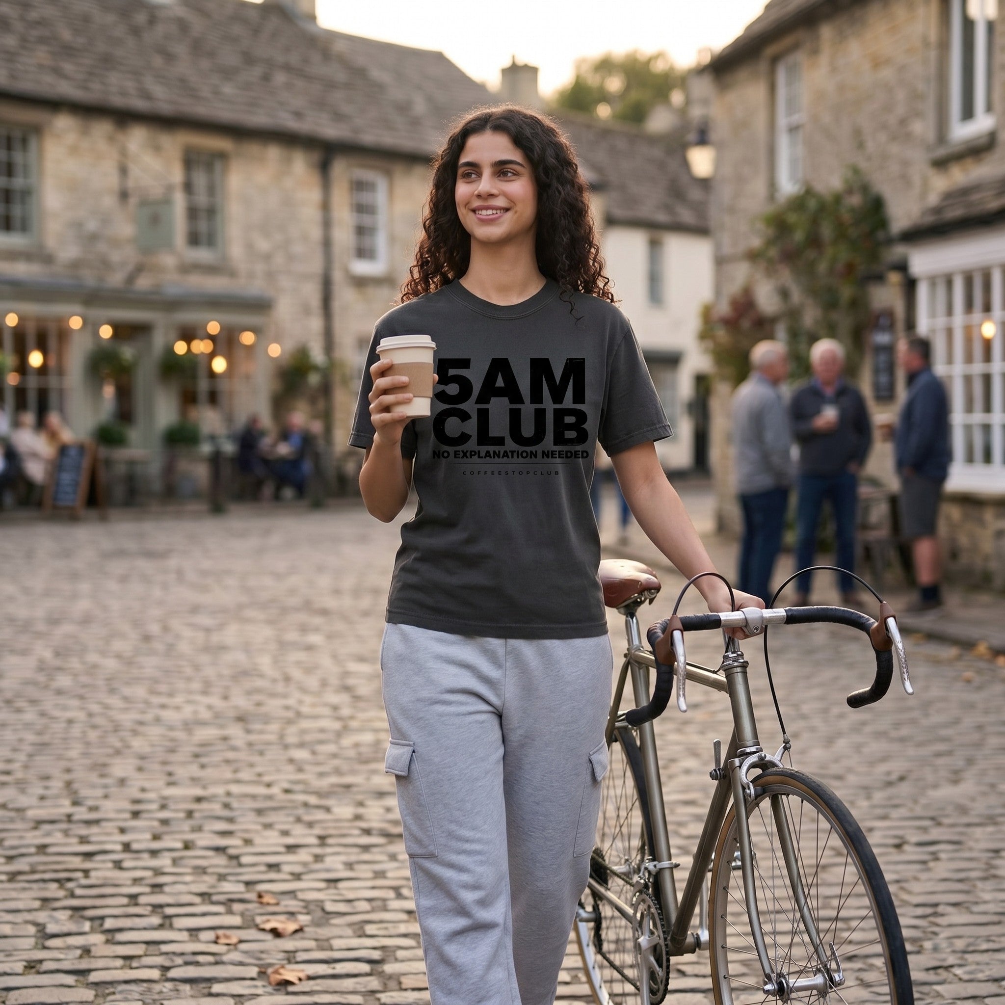 5AM Club T‑Shirt — Graphite lifestyle