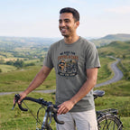 Ride For Coffee  and Cake T-Shirt — Grey lifestyle