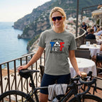 1km to the Croissants TdF Cycling T-Shirt — Grey lifestyle