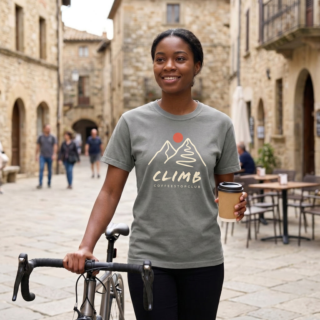 Climb Cycling T-Shirt — Grey lifestyle