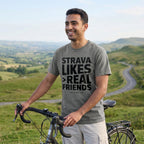 Strava Likes Friends T-Shirt — Grey lifestyle