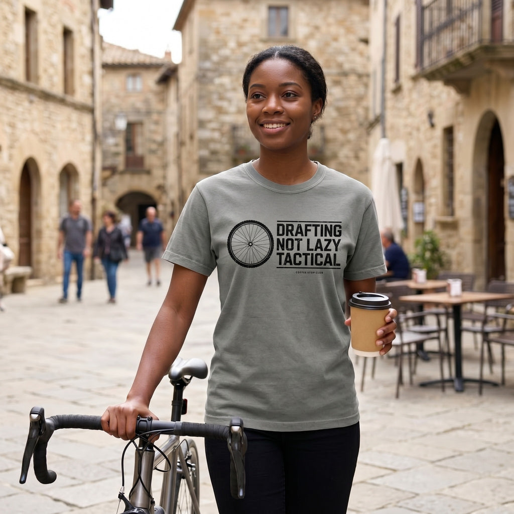 Drafting Not Lazy T-Shirt — Grey lifestyle