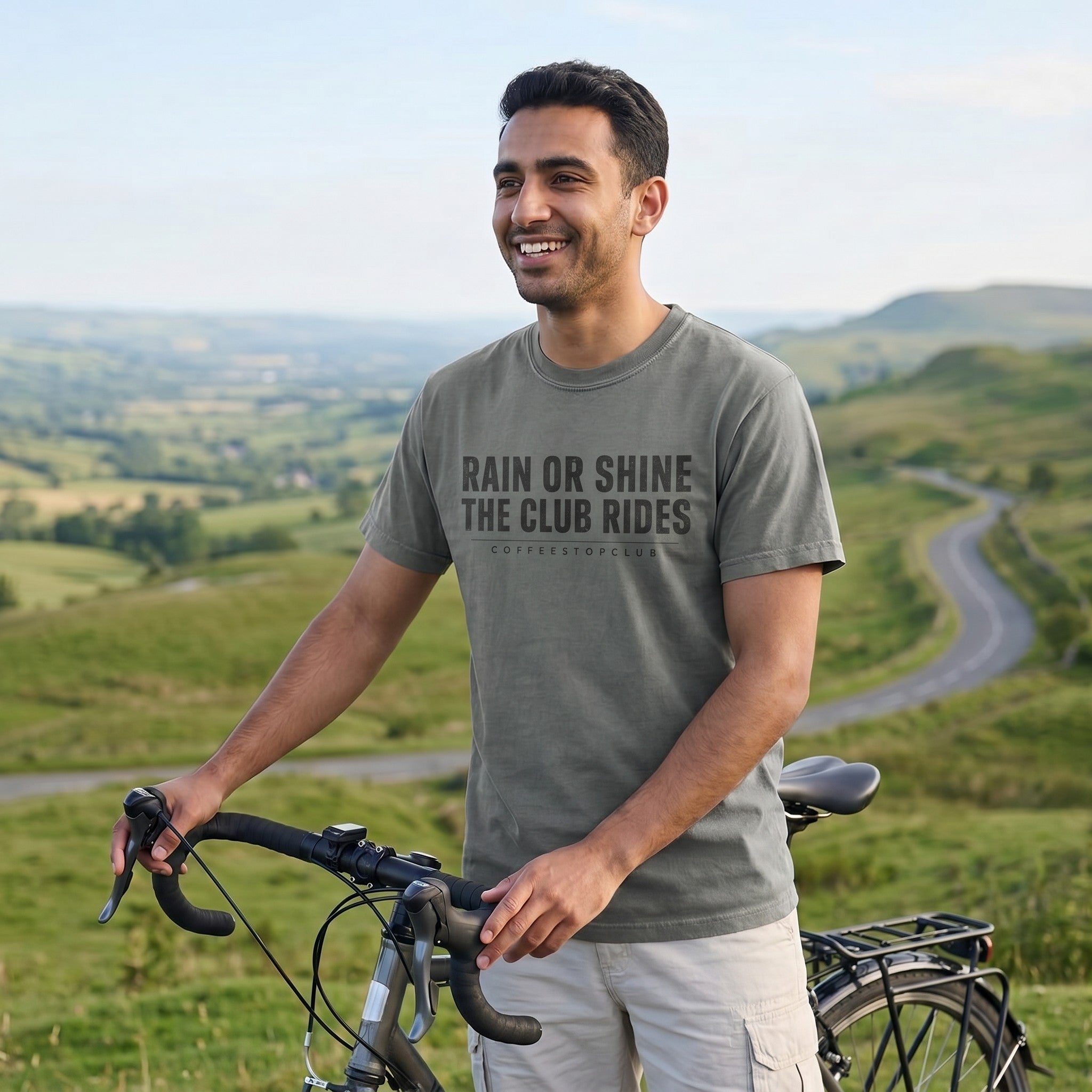 Rain or Shine T‑Shirt — Grey lifestyle