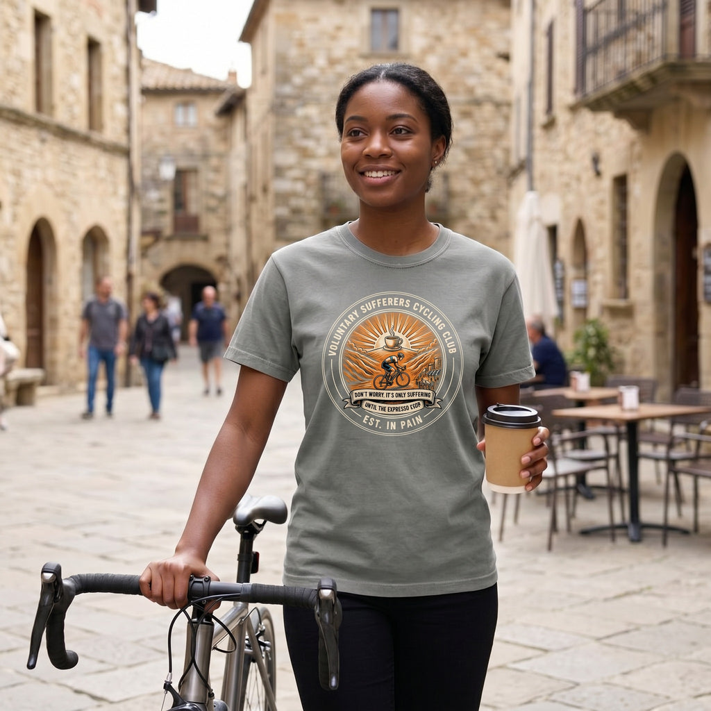 Est. In Pain Cycling T-Shirt — Grey lifestyle