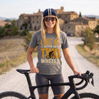 Life Is Better On Two Wheels Cycling T-Shirt — Grey lifestyle