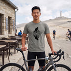 Raccoon Cycling Reflection T‑Shirt — Grey lifestyle