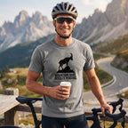 Mountain Goat Cycling T-Shirt — Grey lifestyle