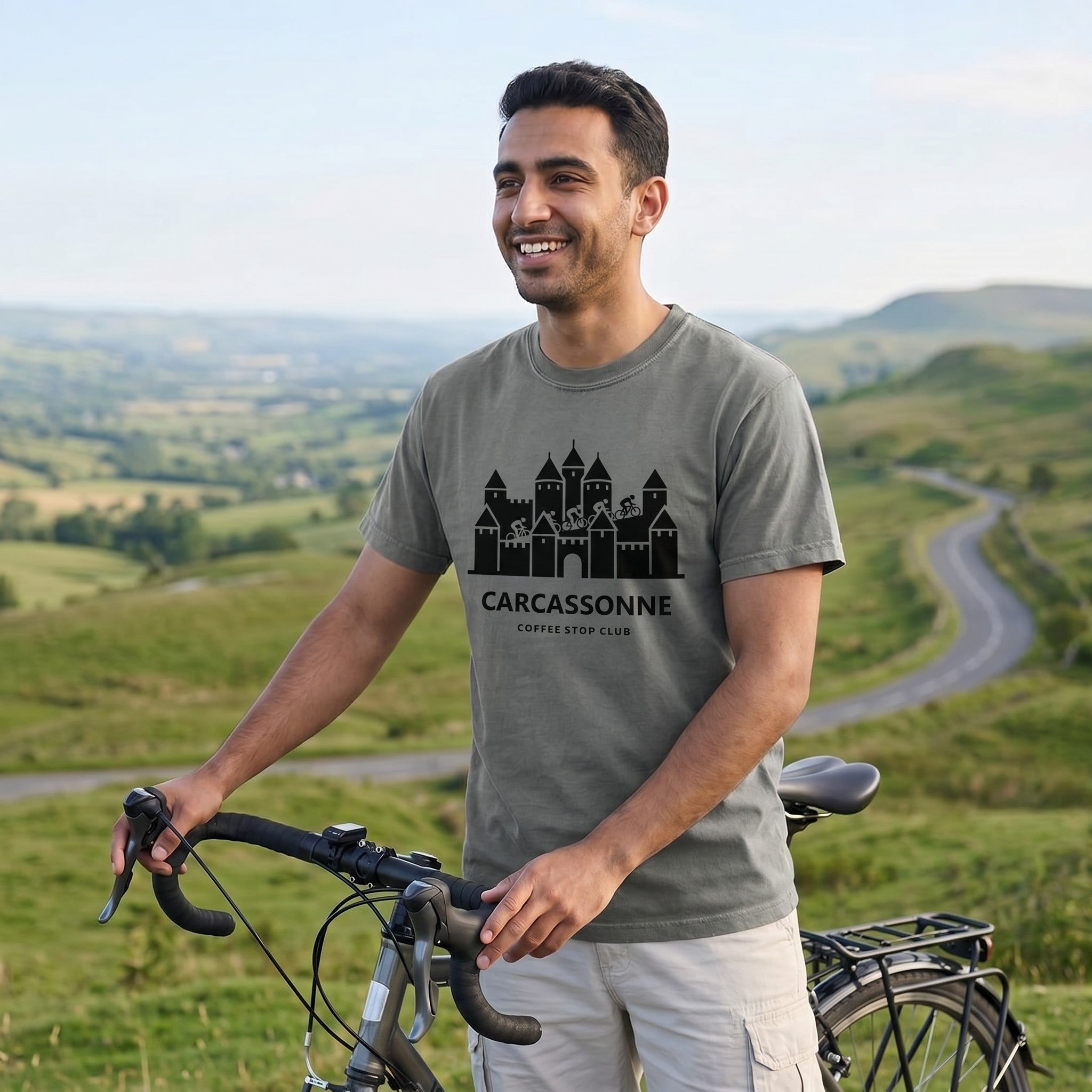 Carcassonne Tour T-Shirt — Grey lifestyle