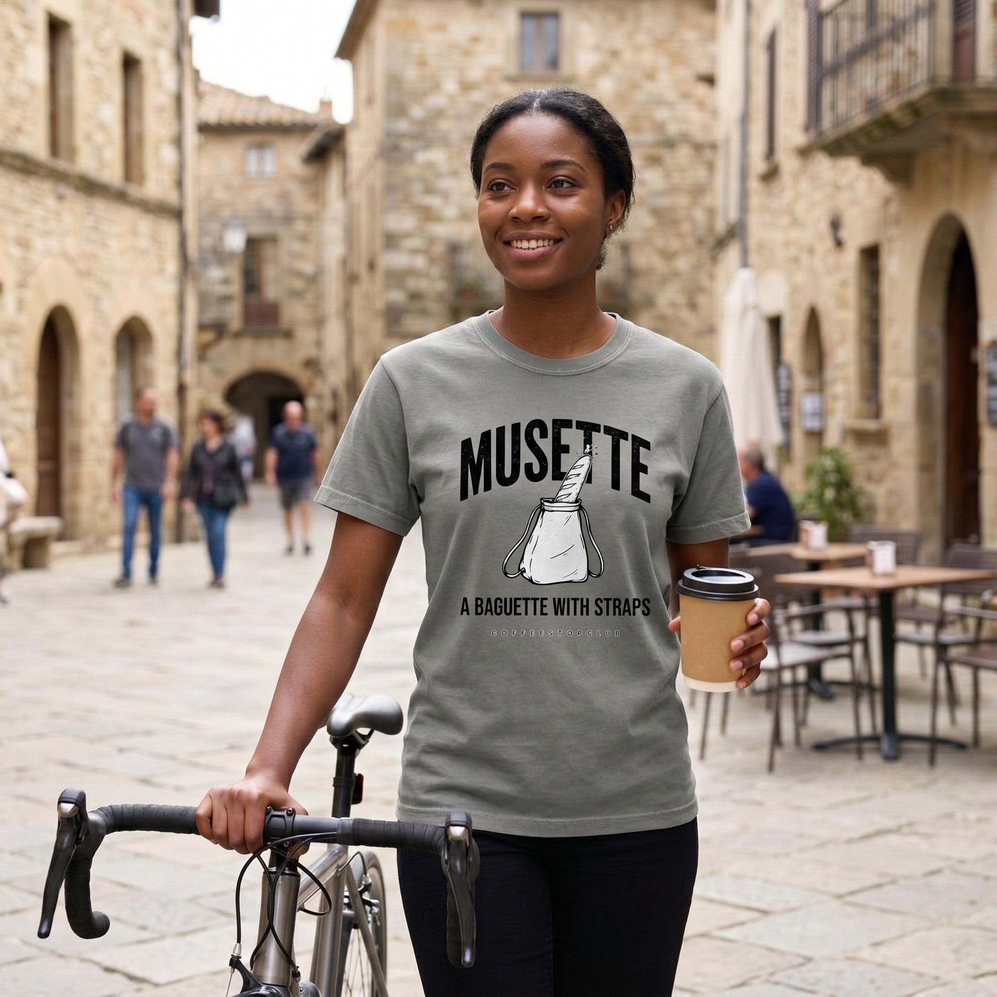 Mussette Bag Baguette T-Shirt — Grey lifestyle