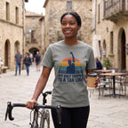 Tan Line Trophy Cycling T-Shirt — Grey lifestyle