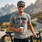 Stage Winner TdF Cycling T-Shirt — Grey lifestyle