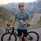 Adventure Is Out There Cycling T-Shirt — Ice Blue lifestyle