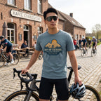 Out of Excuses Cyclist T-Shirt — Ice Blue lifestyle