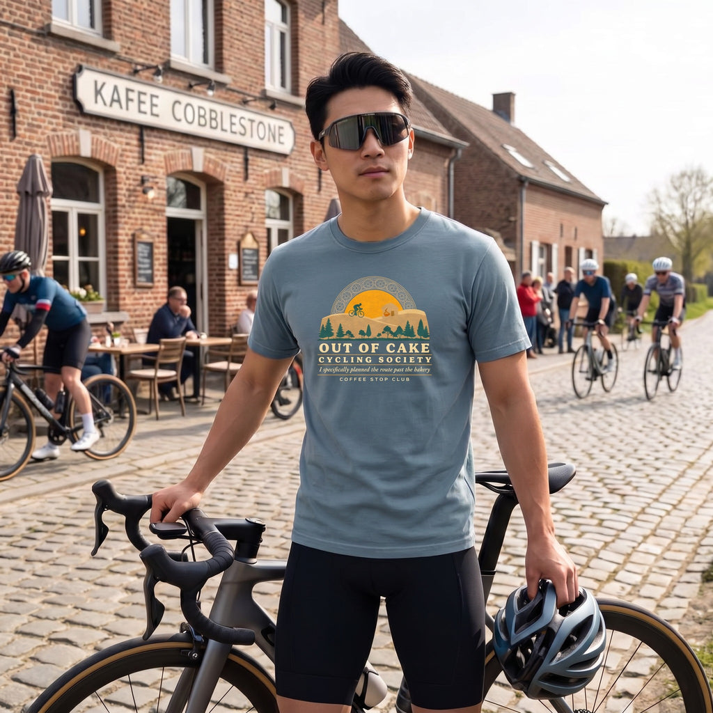Out of Cake Cycling T-Shirt — Ice Blue lifestyle
