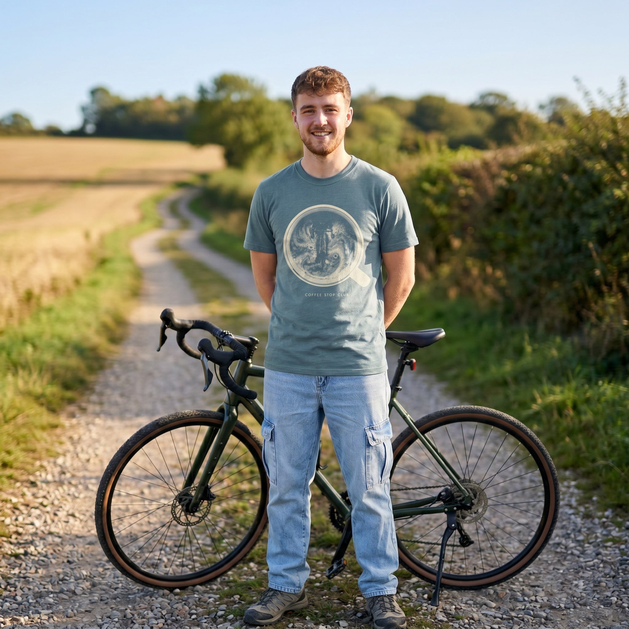 Crema de la Crema Cycling T-Shirt — Ice Blue lifestyle