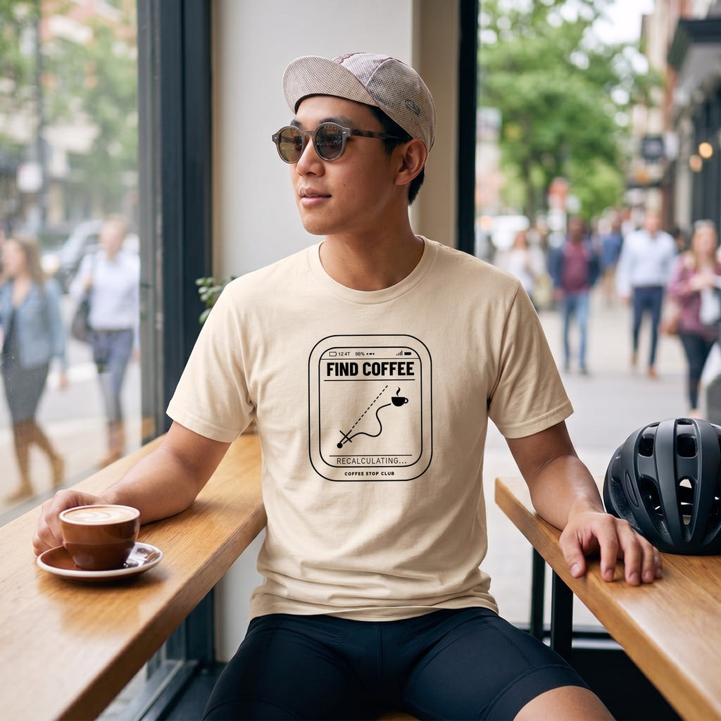 Recalculating For Coffee T-Shirt — Ivory lifestyle