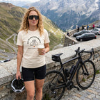 Out of Legs Society Cyclist T-Shirt — Ivory lifestyle