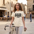 One More Upgrade Cycling T-Shirt — Ivory lifestyle