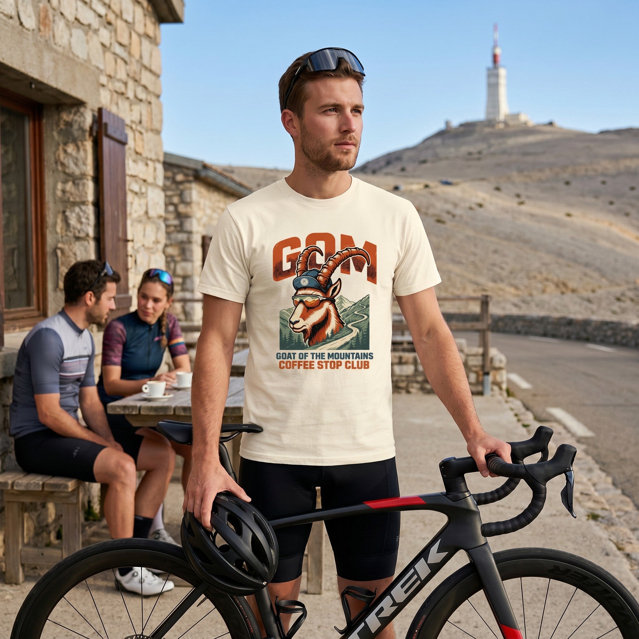 G.O.A.T.M Cycling T-Shirt — Ivory lifestyle