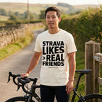 Strava Likes Friends T-Shirt — Ivory lifestyle