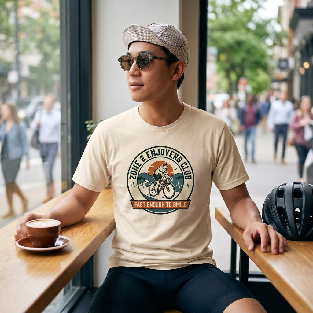 Zone 2 Enjoyers T-Shirt — Ivory lifestyle