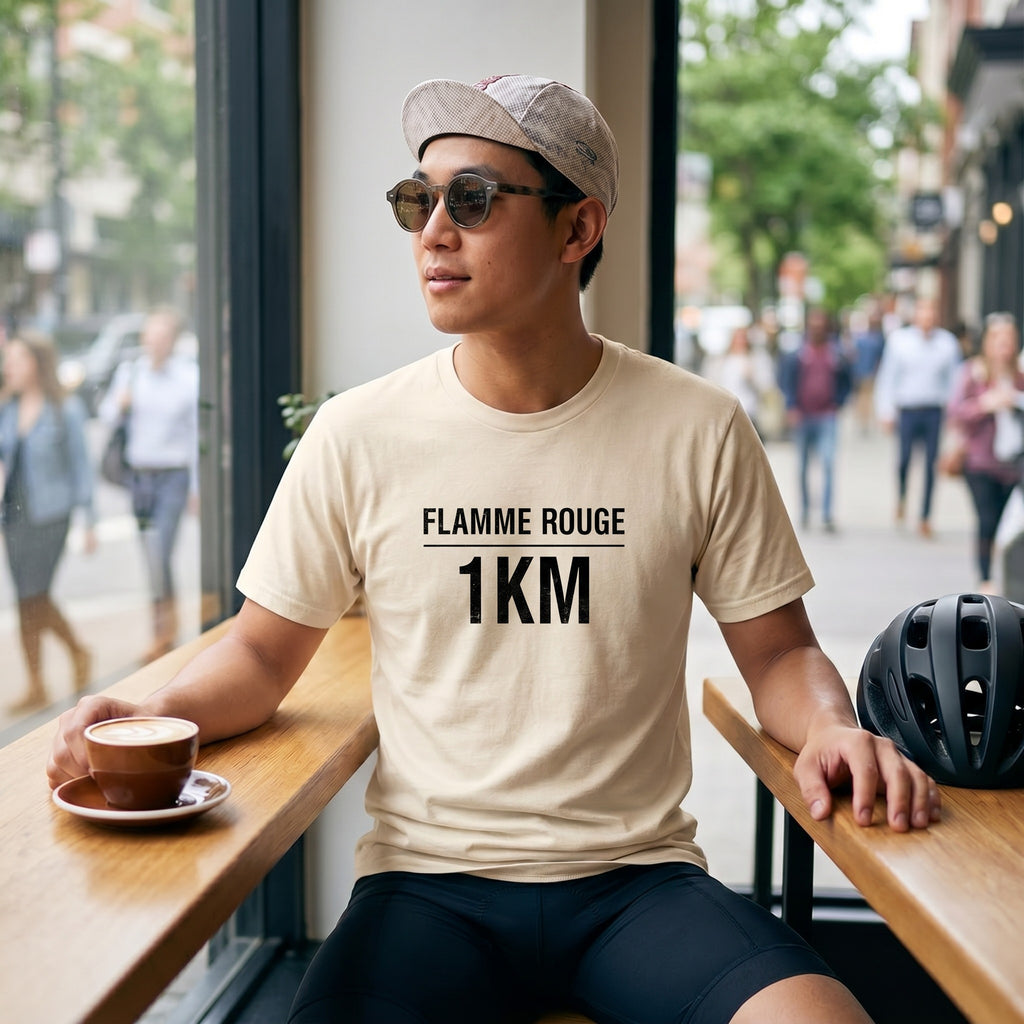 Flamme Rouge 1Km T-Shirt — Ivory lifestyle