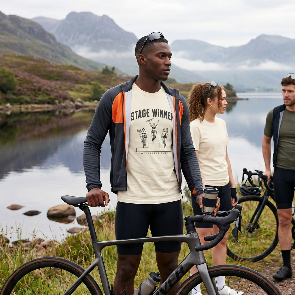 Stage Winner Cycling T-Shirt — Ivory lifestyle