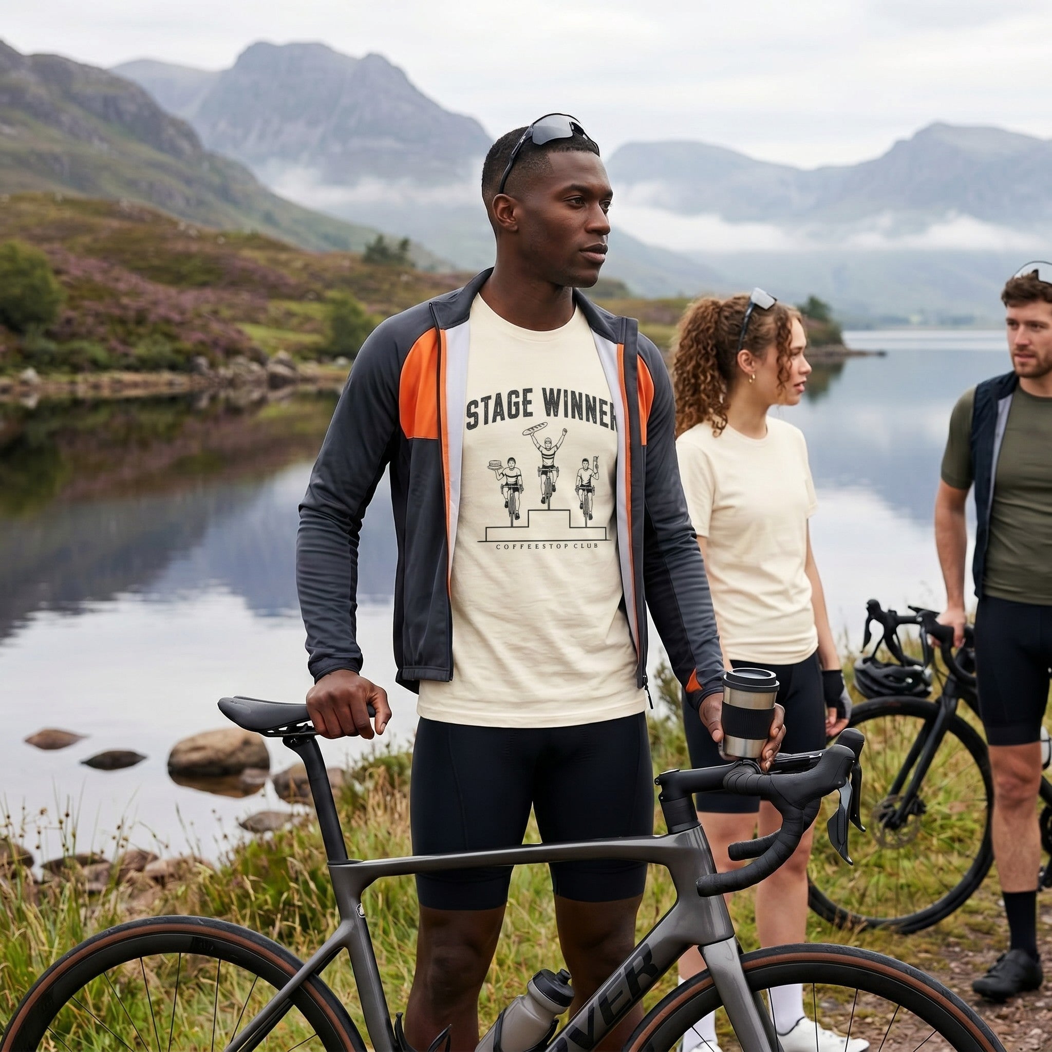 Stage Winner Cycling T-Shirt — Ivory lifestyle