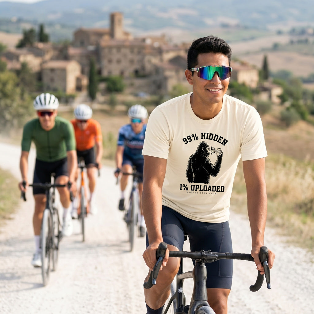 Sasquatch Hidden Cycling T-Shirt — Ivory lifestyle