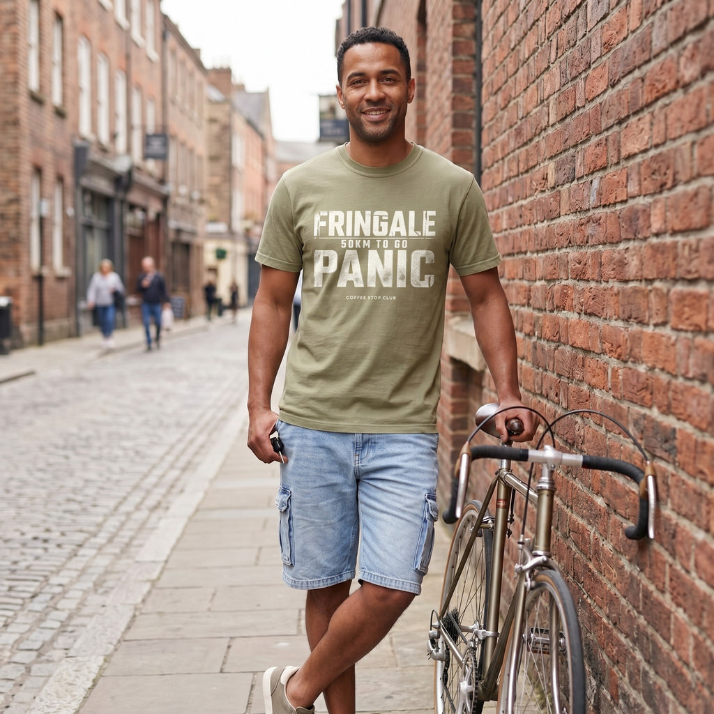 Fringale Bonk Tour T‑Shirt — Khaki lifestyle