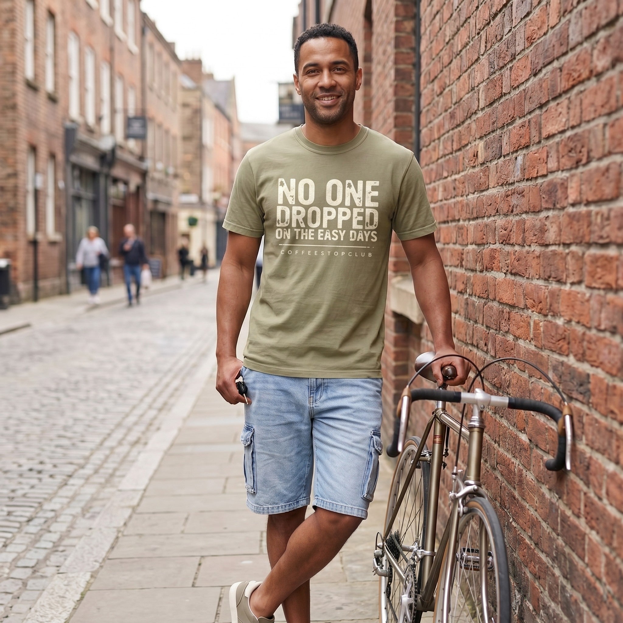 No-one Dropped T‑Shirt — Khaki lifestyle