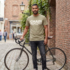 Chain Reaction T‑Shirt — Khaki lifestyle