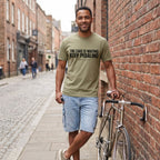The Cake is Waiting T‑Shirt — Khaki lifestyle