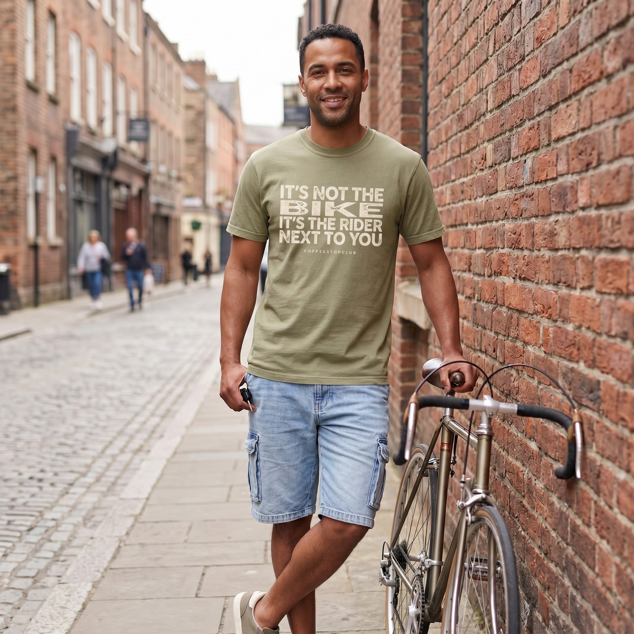 It's Not The Bike T‑Shirt — Khaki lifestyle
