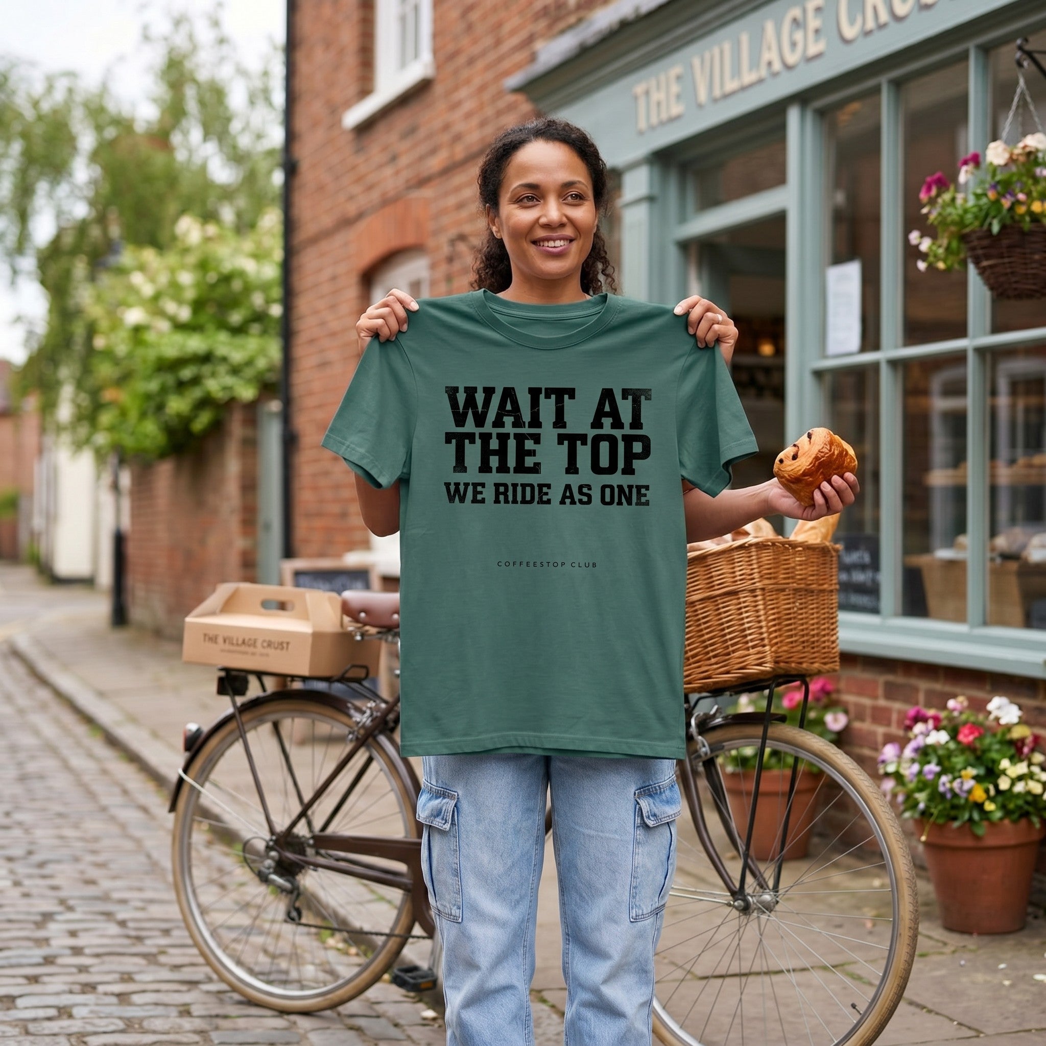 Wait at the Top T‑Shirt — Light Green lifestyle