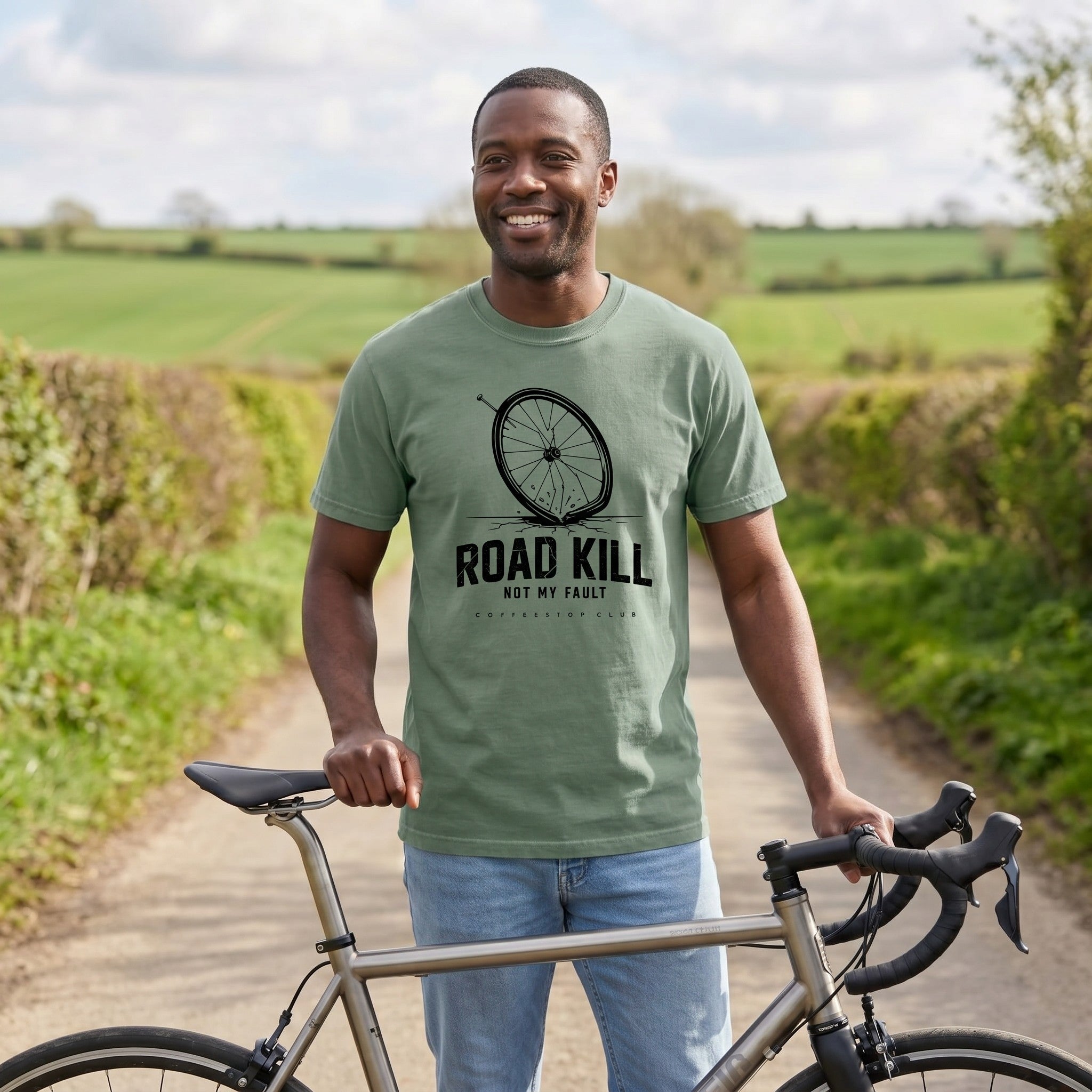 Road Kill T‑Shirt — Light Green lifestyle
