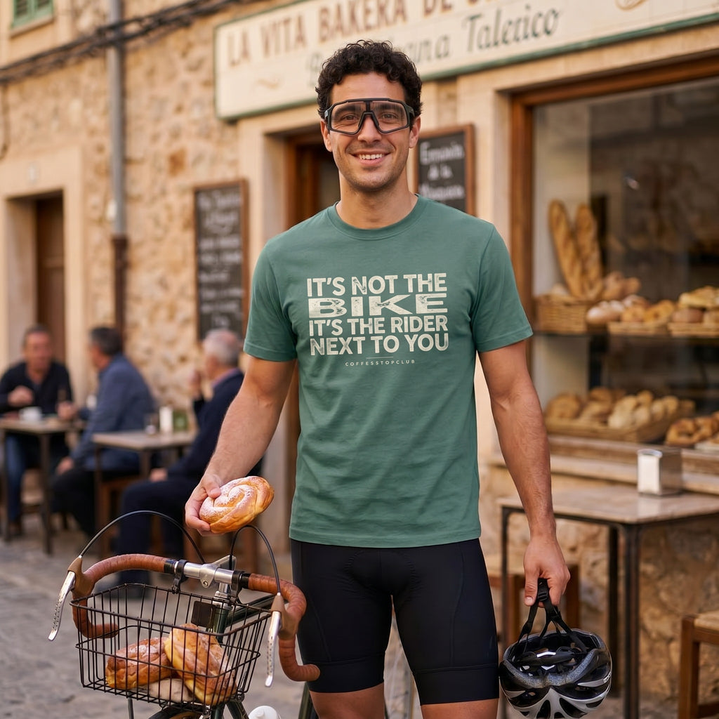 It's Not The Bike T‑Shirt — Light Green lifestyle