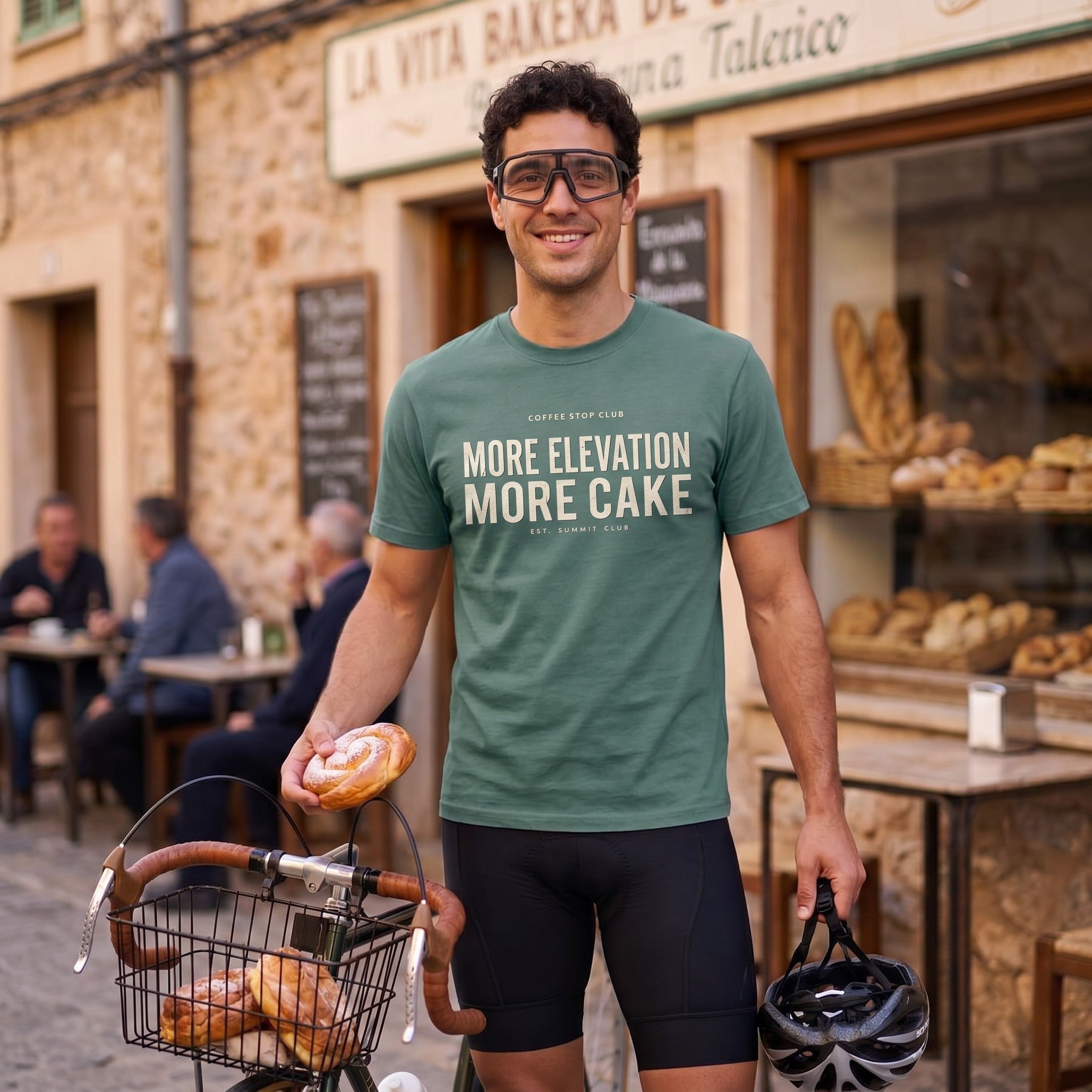 More Elevation More Cake T‑Shirt — Light Green lifestyle