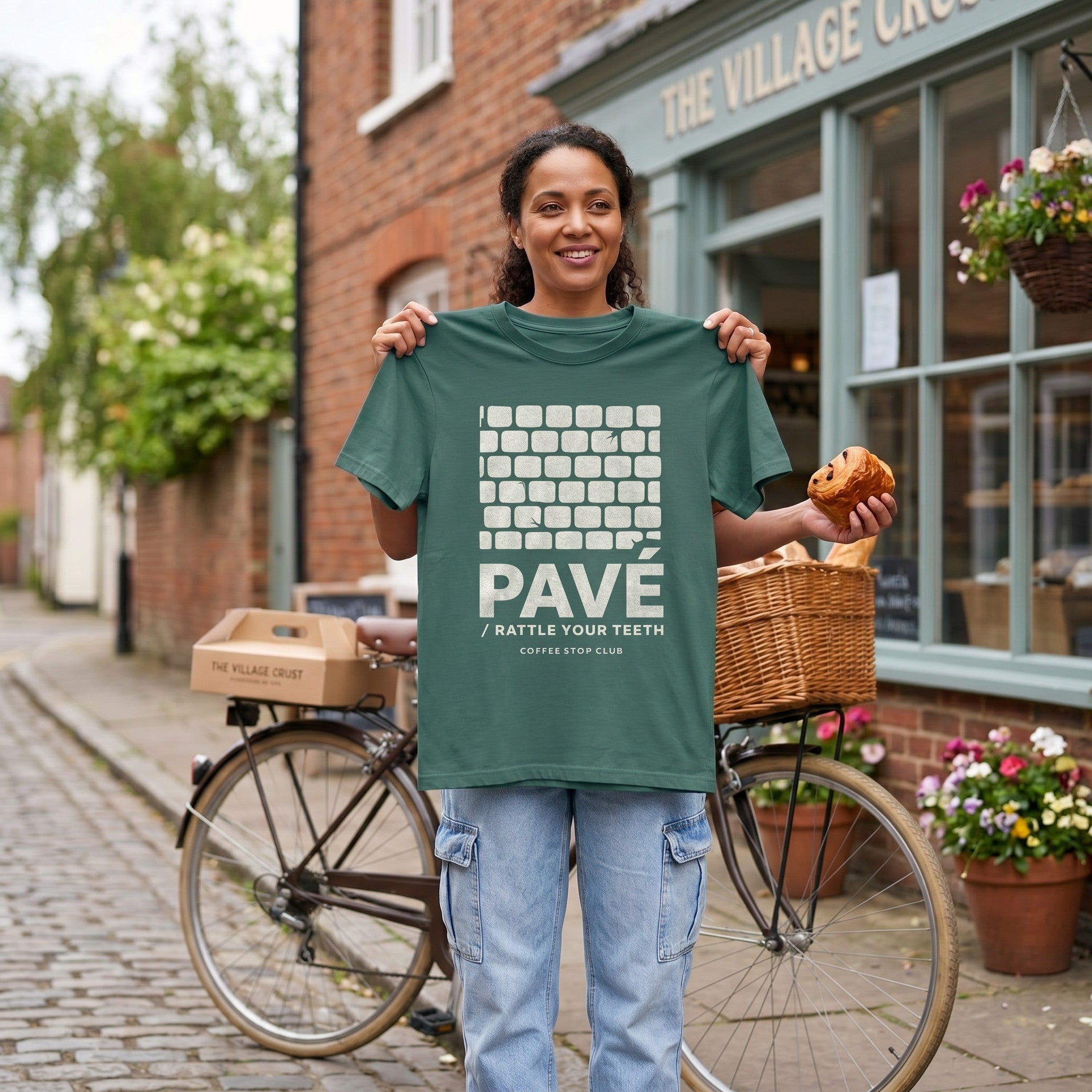 Pavé Tour T‑Shirt — Light Green lifestyle