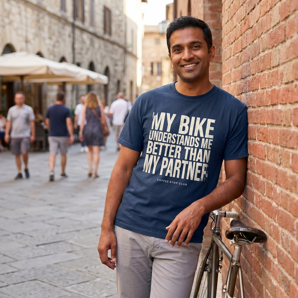My Bike - My Partner - Just Sayin' T‑Shirt — Midnight lifestyle